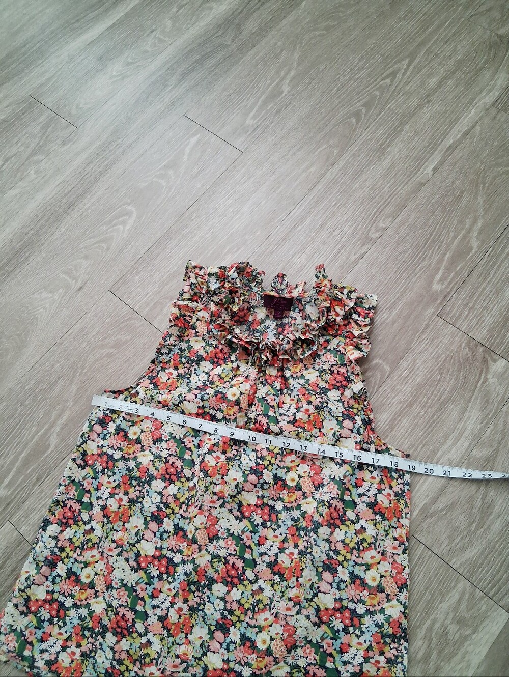 J. Crew Liberty Art Fabric Thorpe Floral Ruffle Sleeveless Blouse - Picture 9 of 13